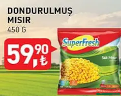 SUPERFRESH DONDURULMUŞ MISIR 450 G SUPERFRESH DONDURULMUŞ MISIR 450 G